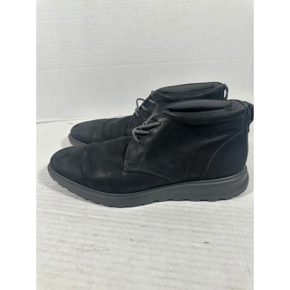 ECCO Mens CS20 Hybrid PlainToeBoots Black Leather 63312402001 Size 45 US 11-11.5